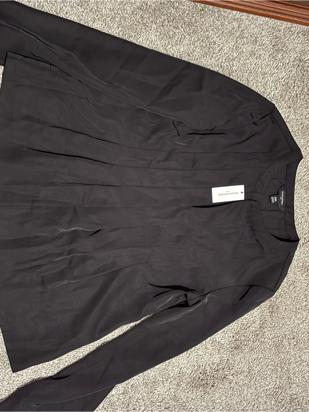 Banana Republic Black Peplum Blouse XXS
